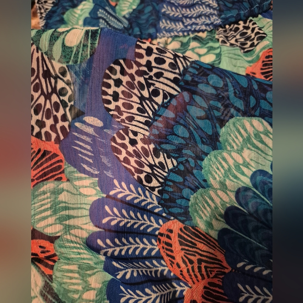 Forever 21 Multicolor Patterned Blouse Small - Picture 11 of 13